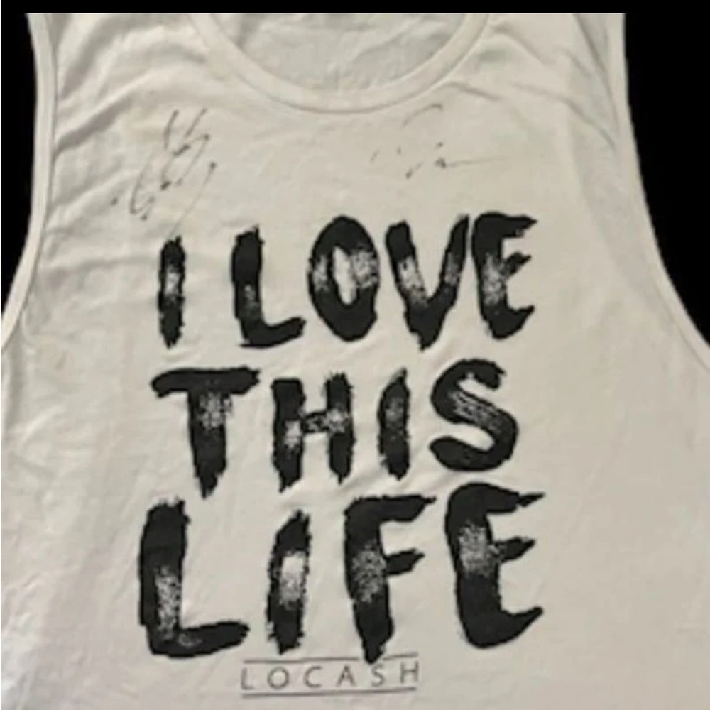 LOCASH White 'I Love This Life' Tank Top WOMEN 2 XL
